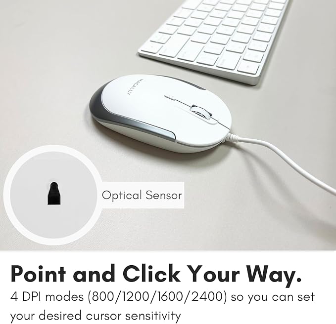 Macally Silent Wired Mouse - Image 7