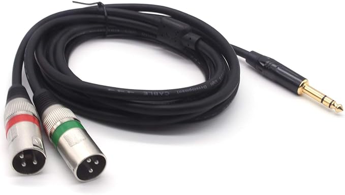 SiYear 10FT 6.35mm TRS Male Plug to 2 Dual XLR Male Stereo Unbalanced Y - Image 6