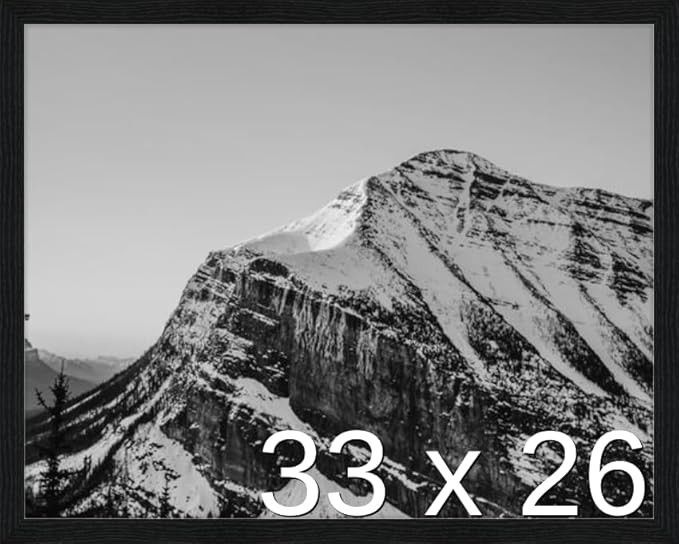 Frame It Easy 33 x 26 Black Grain Wood Frame by FrameItEasy