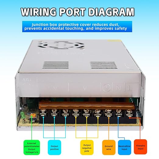 HuanQiuSensmart 110V AC to 12V DC Transformer, 12V 500W 40A Switching Power - Image 4