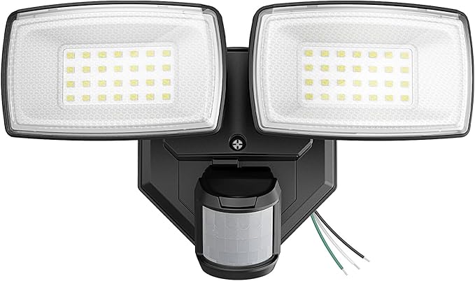 Onforu 32W 2 Head Motion Sensor Outdoor Lights, 3200LM 6500K LED Security Light by Onforu