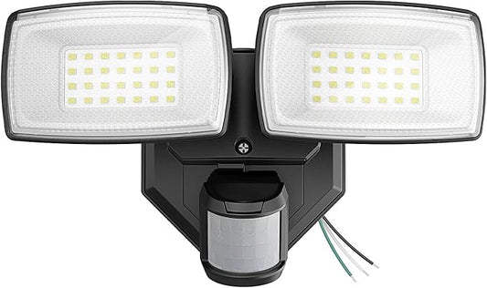 Onforu 32W 2 Head Motion Sensor Outdoor Lights, 3200LM 6500K LED Security Light by Onforu