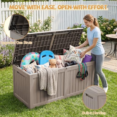 efu outdoor storage box waterproof 390 gal gen, package contents