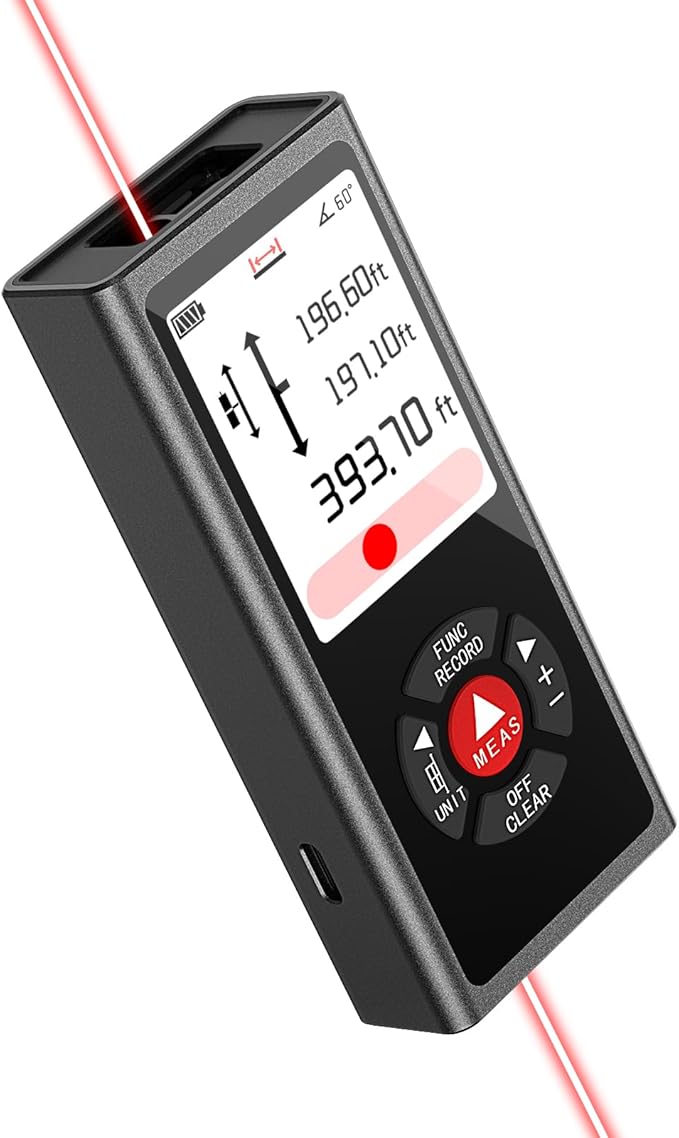 Dual Bilateral Laser Distance Measuring Tool Sturdy Aluminum Casing Laser Tape - Image 9