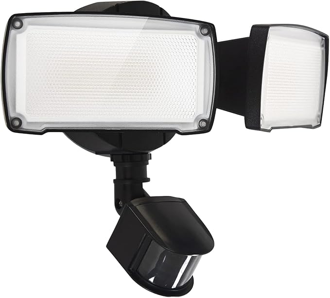UME 19W LED Flood Light Motion Sensor Outdoor, 2 Adjustable Head, IP65 by UME
