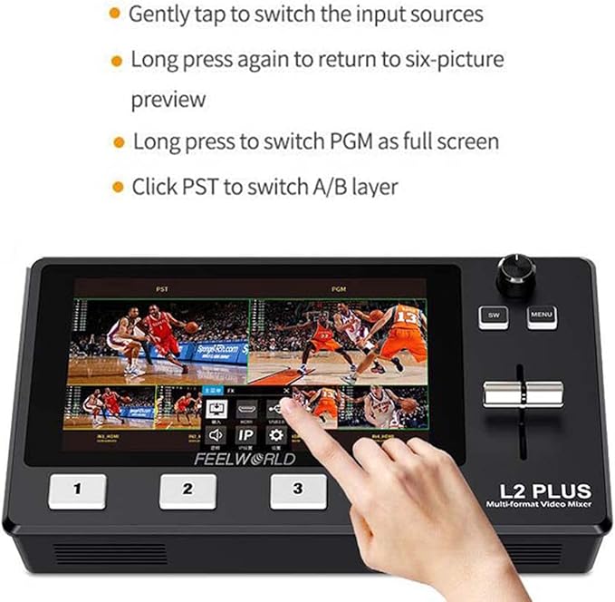 Feelworld L2 Plus 5.5" LCD Multi-Camera Video Mixer Switcher - Image 4