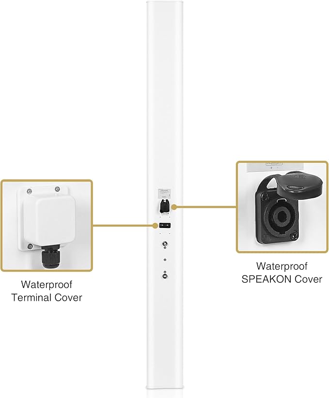 Sound Town Weatherproof Compact Aluminum Line Array Column Speaker - Image 4