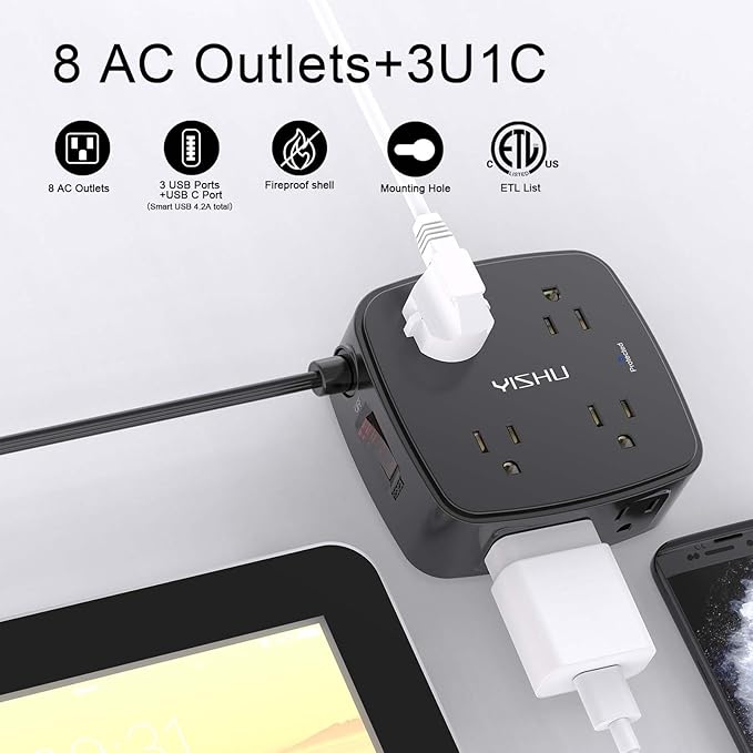 10 Ft Surge Protector Power Strip - Image 2