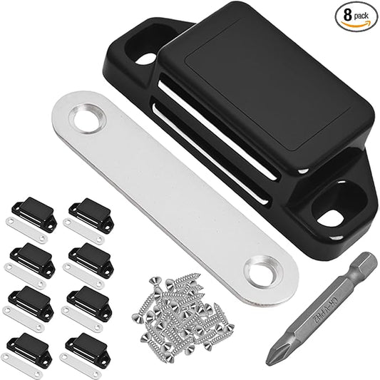8 Pack Magnetic Push Latch, Heavy Duty Magnetic Touch Latch, by Unknown