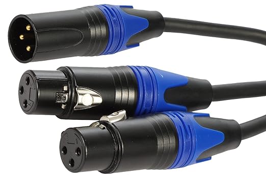 1 Male to 2 Female XLR Y Splitter Micrphone Cable, 3pin Male to Dual Female - Image 8