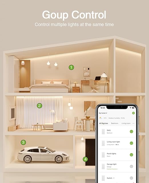 GHome Smart Switches for Lights, WiFi Smart Light Switch Works - Image 7