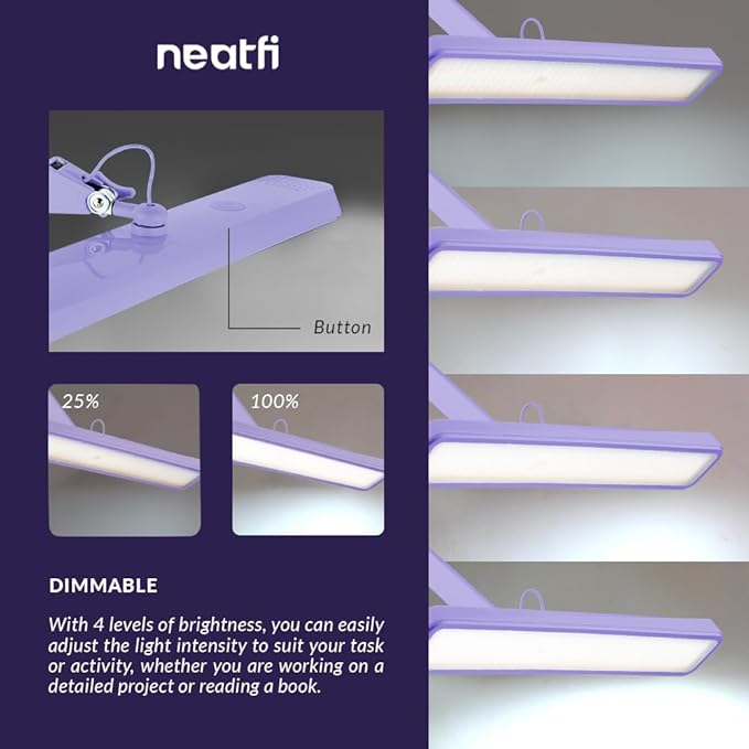 Neatfi XL 2, 500 Lumens LED Task Lamp, 22 Inches Wide, Eye-Caring, Desk Light - Image 5