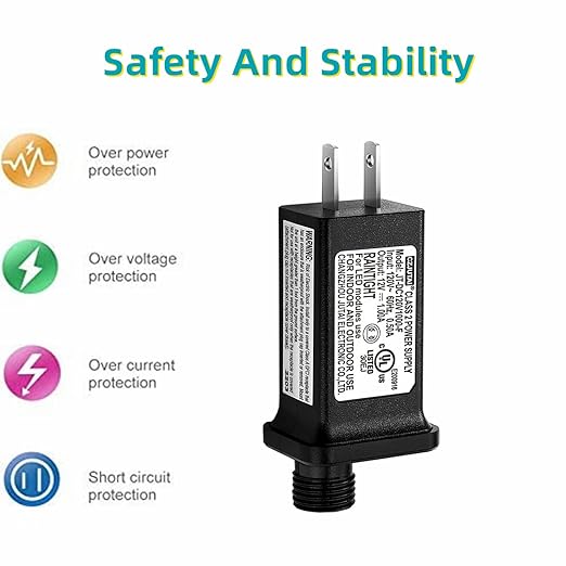 2PCS Replacement 12V 1A LED Transformer JT-DC120V1000-F Class 2 Power Supply - Image 2