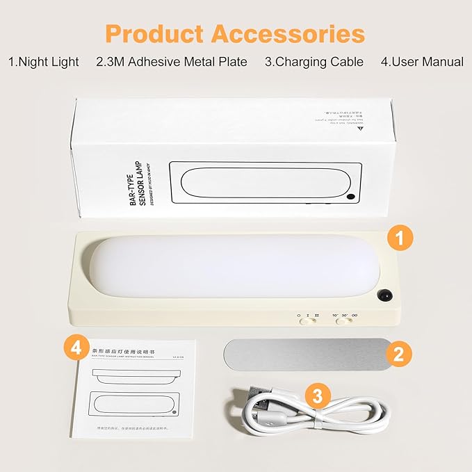 ICARER FAMILY Under Cabinet Lighting, USB-C Rechargeable 2700K Dimmer LED - Image 8