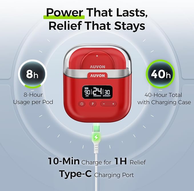 AUVON Wireless 24 Modes TENS Unit Muscle Stimulator - Image 5
