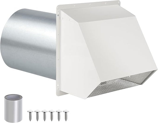 5 inch Dryer Vent Cover Outside Exhaust Vent Wall Vent Hood by JYINCPED
