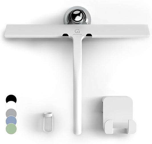GÜTEWERK Shower Squeegee for Glass Doors, Silicone Window Squeegee, Bathroom by G%C3%9CTEWERK