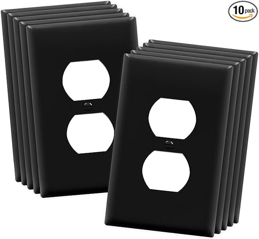 ENERLITES Mid-Size Duplex Receptacle Wall Plate, Electrical Outlet Covers by Enerlites