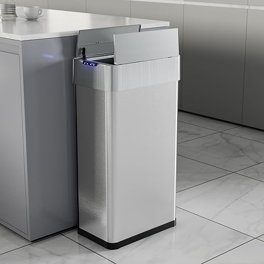 TLSUNNY 21.1 Gallon Automatic Trash Can, Stainless Steel Motion Sensor Garbage - Image 9
