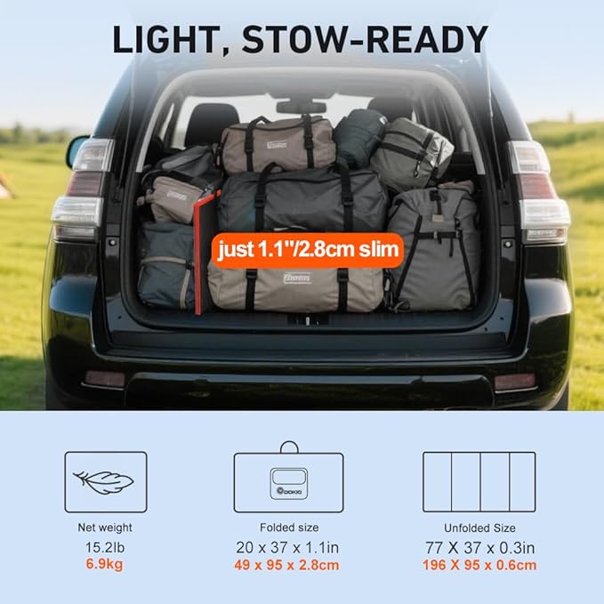 DOKIO 300W Portable Foldable Solar Panel Kit, - Image 2