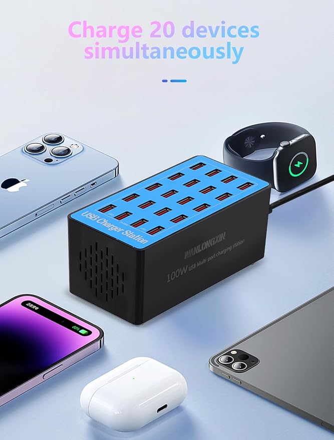 Charging Station, 100W20Port USB Charging Station, Charging Station - Image 2