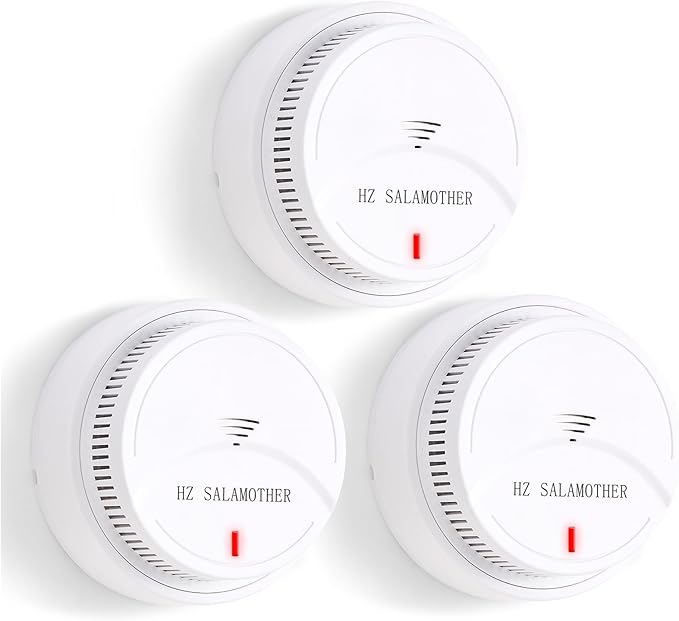 Smoke Detector 3 Pack, Fire Alarms Smoke Detectors by HZSALAMOTHER