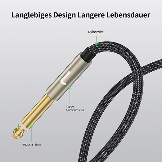 ZTOXLR 1/4 inch TRS Stereo Y-Splitter Insert Cable, 1/4 Inch Male Jack to Dual - Image 6
