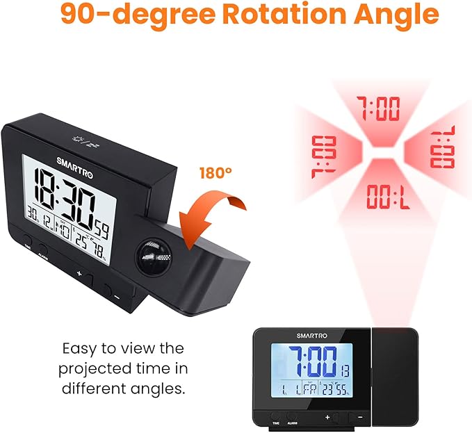 SMARTRO Digital Projection Alarm Clock - Image 4
