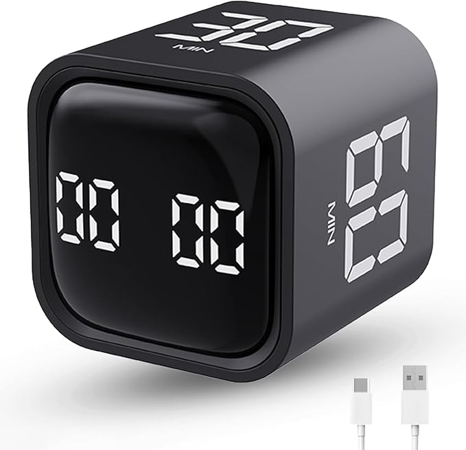 Productivity Timer Flip Gravity Sensor Cube Timer Countdown & Countup, Mute & by LUCKYTIME