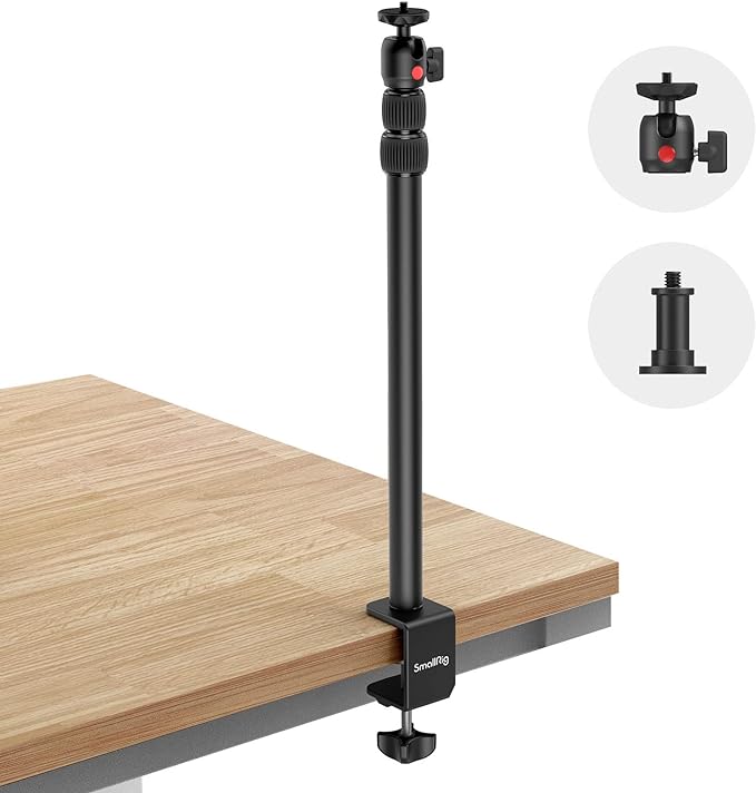 SmallRig Camera Desk Mount Table Stand, Adjustable Light Stand 15"-35" by SmallRig
