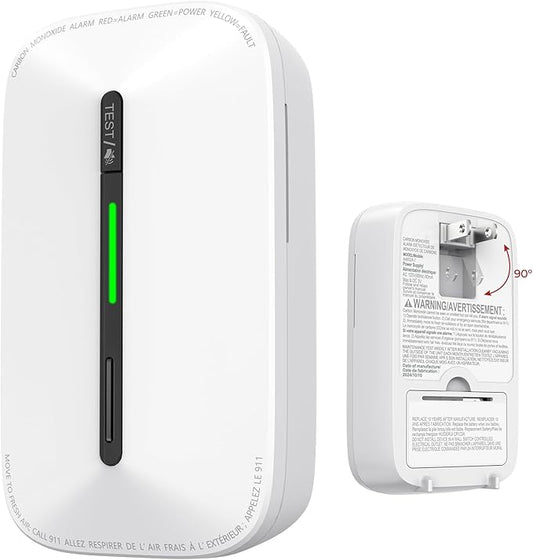 Siterlink Carbon Monoxide Detectors Plug in, 10 Year Replaceable Battery by Siterlink