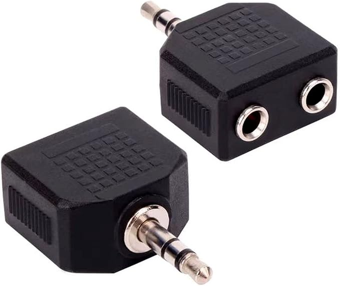 Sairps 3.5mm +Headphone +Splitter, Double Headphone Jack Adapter 3.5mm to 1/8 by Sairps