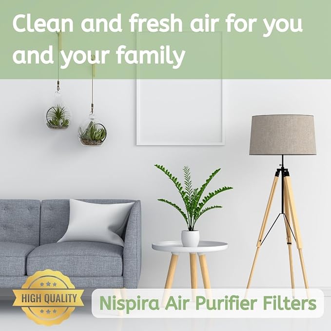 Nispira True HEPA Filter with 4 Pre-Carbon Filters Compatible with Whirlpool - Image 7