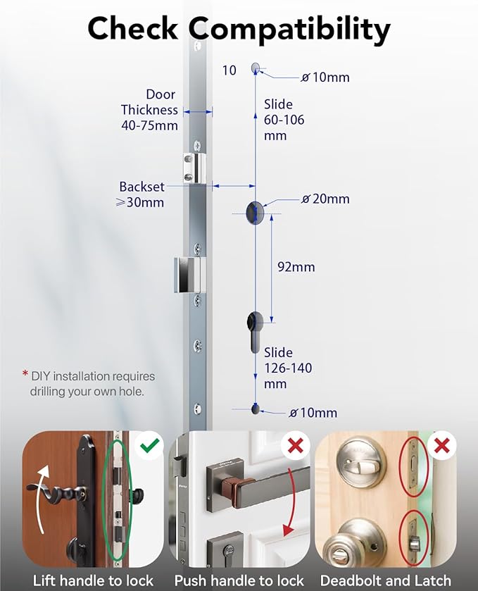 Blusafe Electronic Smart Door Lock Fingerprint Door Lock - Image 6
