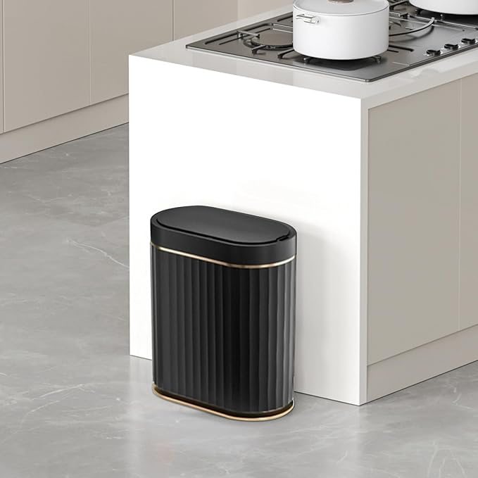 ELPHECO Black Bathroom Trash Can - Image 7