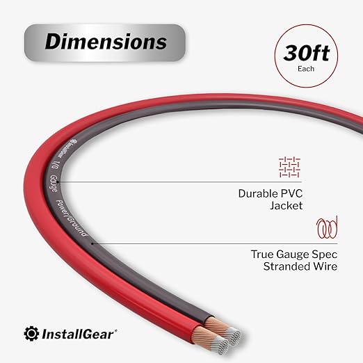 InstallGear 14 Gauge Speaker Wire - 30 Ft Copper Clad Aluminum Speaker Cable - - Image 3