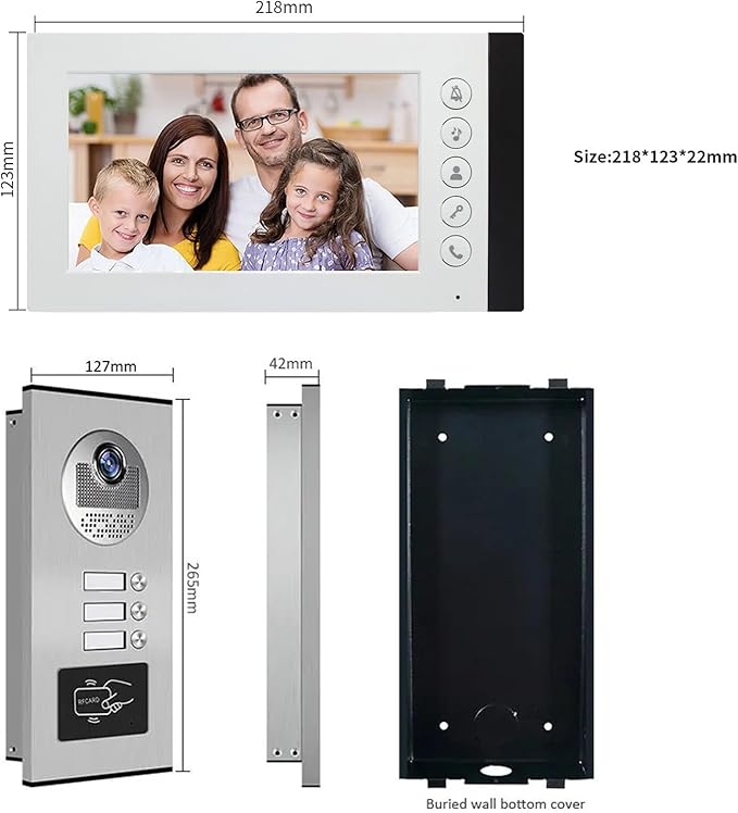 ANJIELO SMART Wired Video Multifamily Apartment Intercom System, - Image 4