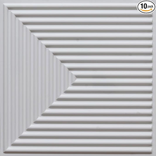 From Plain To Beautiful In Hours 9004 Depth Tier PVC 12 in x 12 in Peel and by DecorativeCeilingTiles
