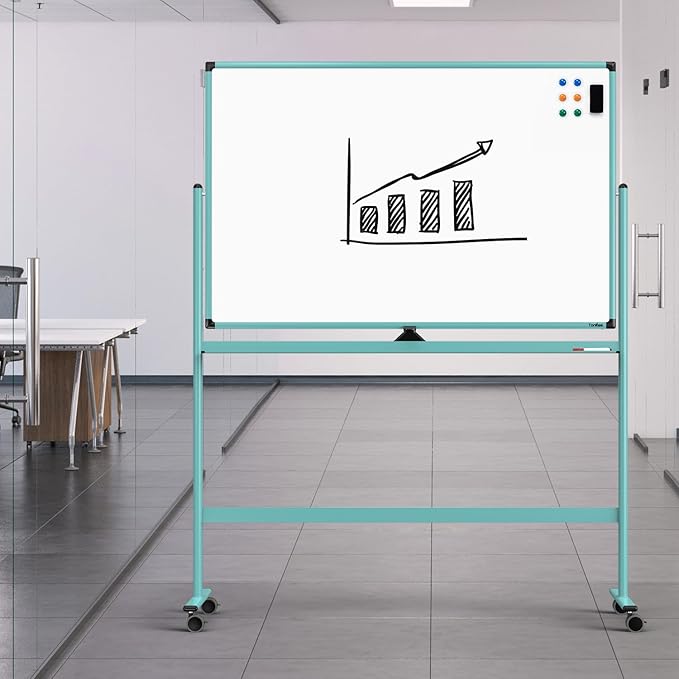 Rolling Whiteboard, 48x32 Inches Dry Erase Board - Image 9