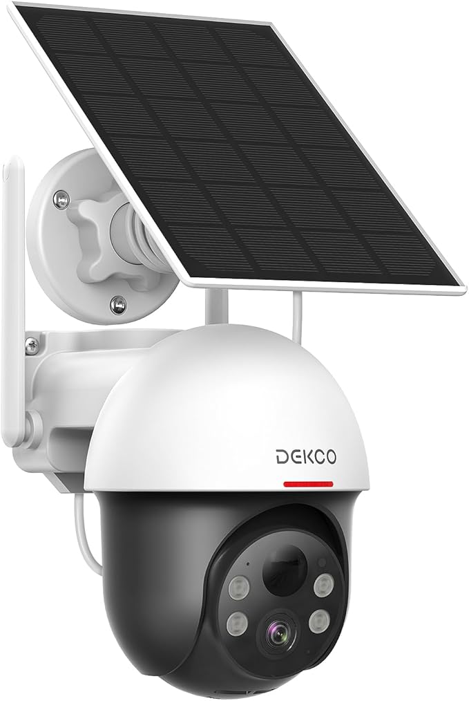 DEKCO Solar Security Camera Outdoor Wireless, Battery Powered, Panoramic Pan by DEKCO_LIFE