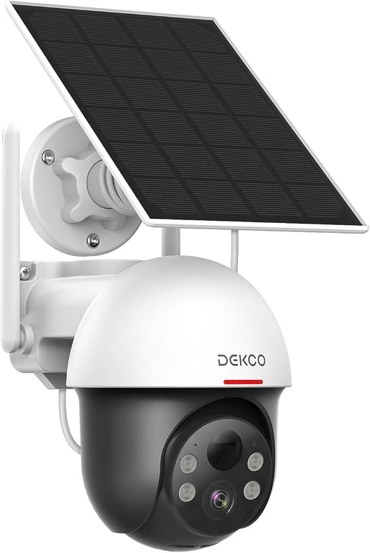 DEKCO Solar Security Camera Outdoor Wireless, Battery Powered, Panoramic Pan by DEKCO_LIFE
