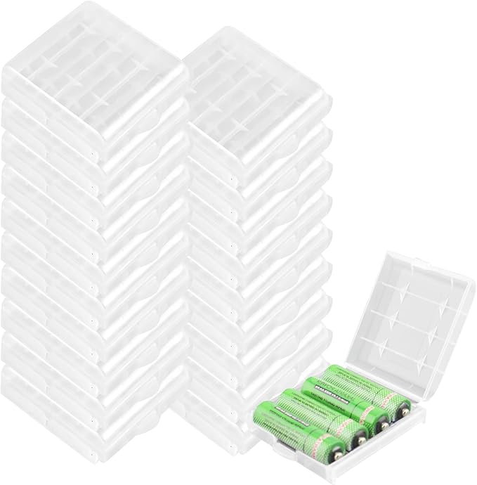 KEEPOW 20 Pcs AA/AAA Battery Storage Case Holder Box by KEEPOW