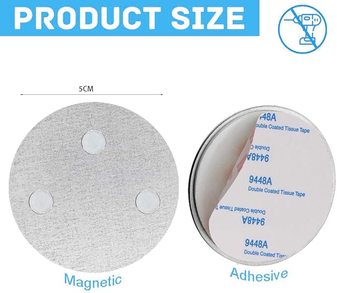 Magnetic Smoke Detector Sticky Pads Magnetic Adhesive Pads 3PCS Magnetic Smoke - Image 3