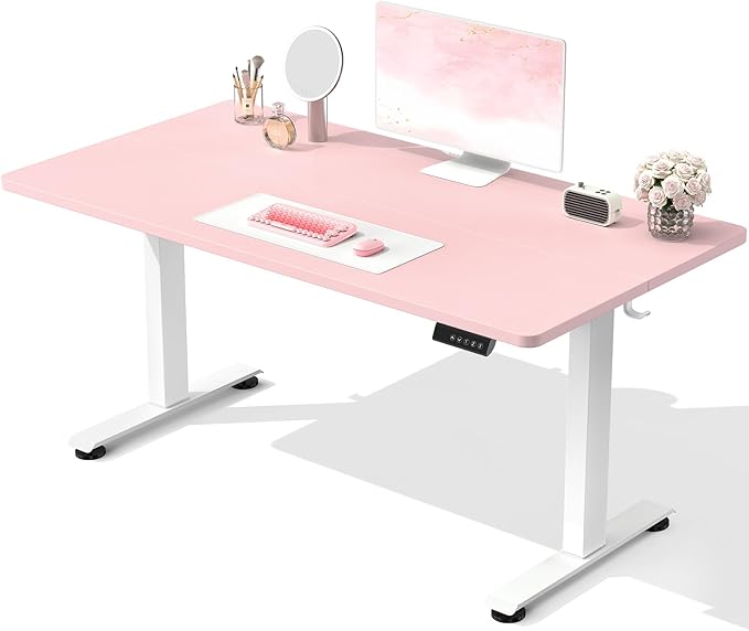 Veken 55 Inch Large Electric Standing Desk, 4 Memory Heights Adjustable by Veken