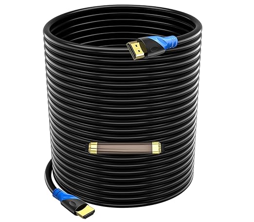 4K HDMI 100 FT Cable Ultra High Speed Gold Plated Connectors, Ethernet HDMI Cord by Rommisie