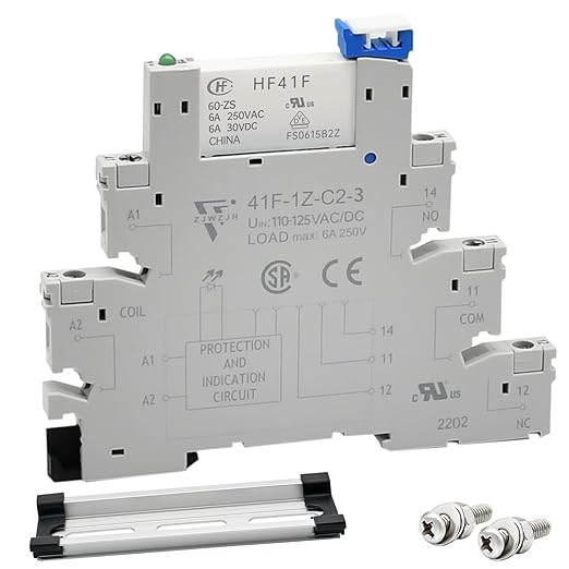 Electromagnetic Relay 60V DC/AC SPDT Converting 110V Through Socket 6A by ZJWZJH
