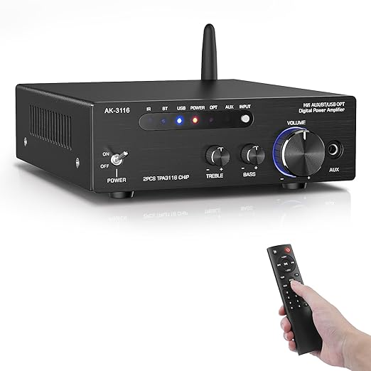 Facmogu AK-3116 HiFi Digital Amplifier, Mini Amp Audio System by Facmogu