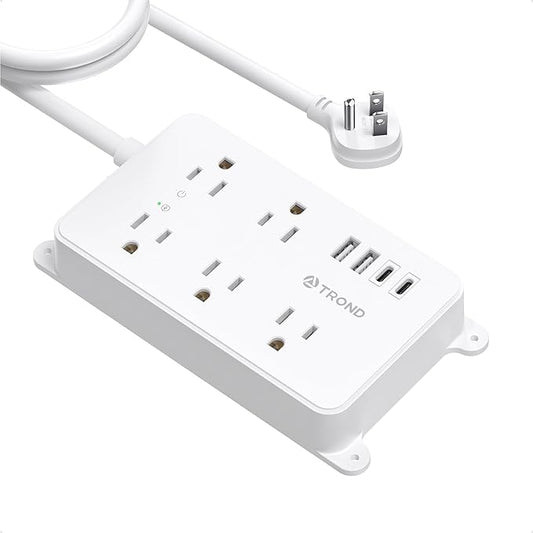 TROND Power Strip with USB, 10ft Extension Cord Surge Protector, 5 Widely by TRONDOfficial
