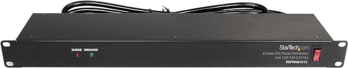 StarTech.com 8 Outlet Horizontal 1U Rack Mount PDU Power Strip by StarTech