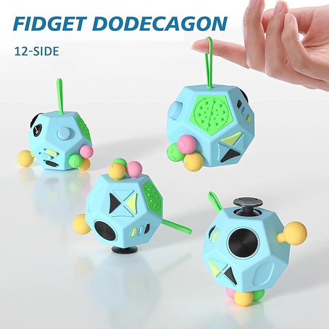 Fidget Dodecagon –12-Side Fidget Toys Cube Relieves Stress and Anxiety Anti - Image 2